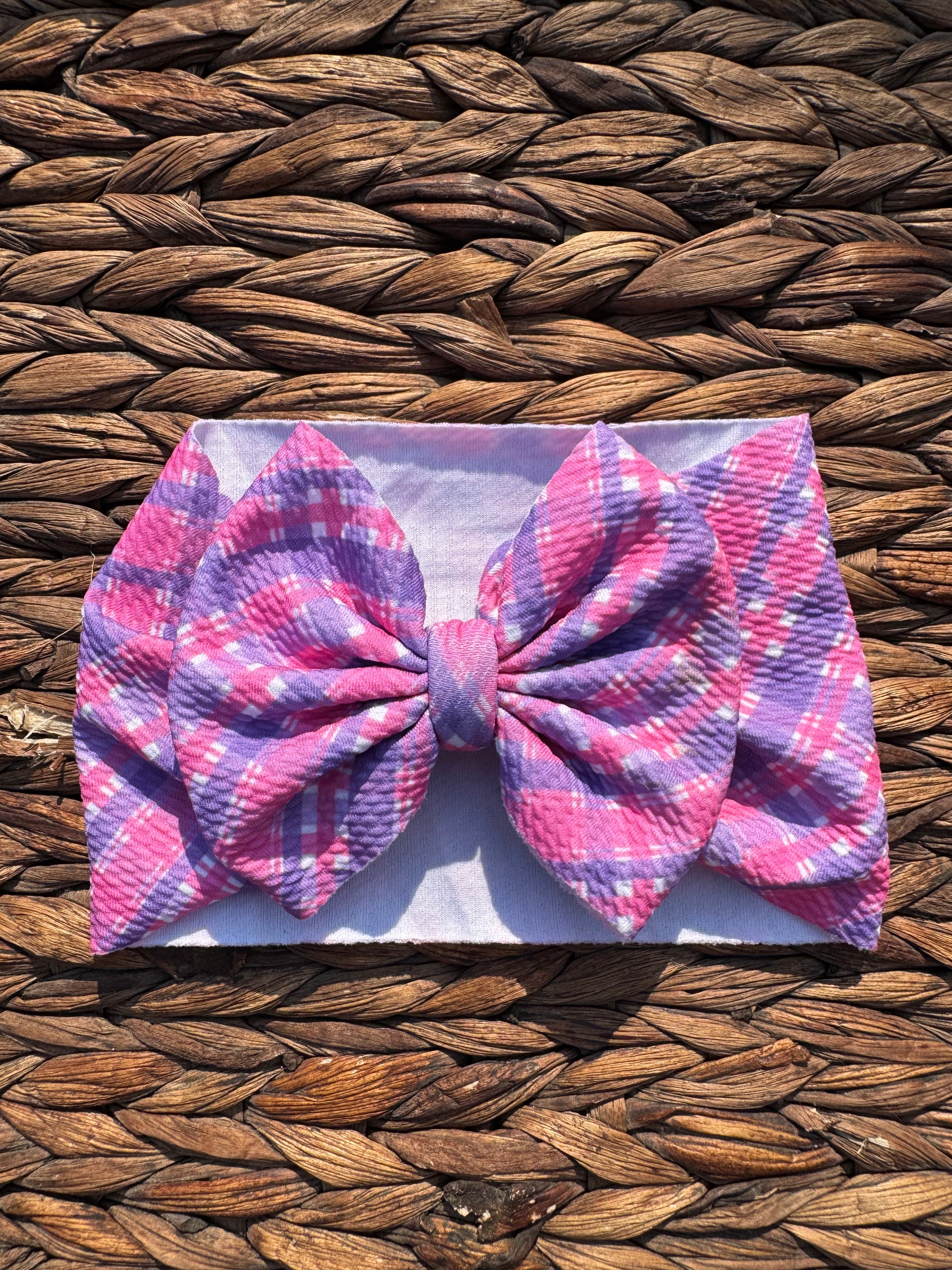 Pink and Purple Plaid Fabric
