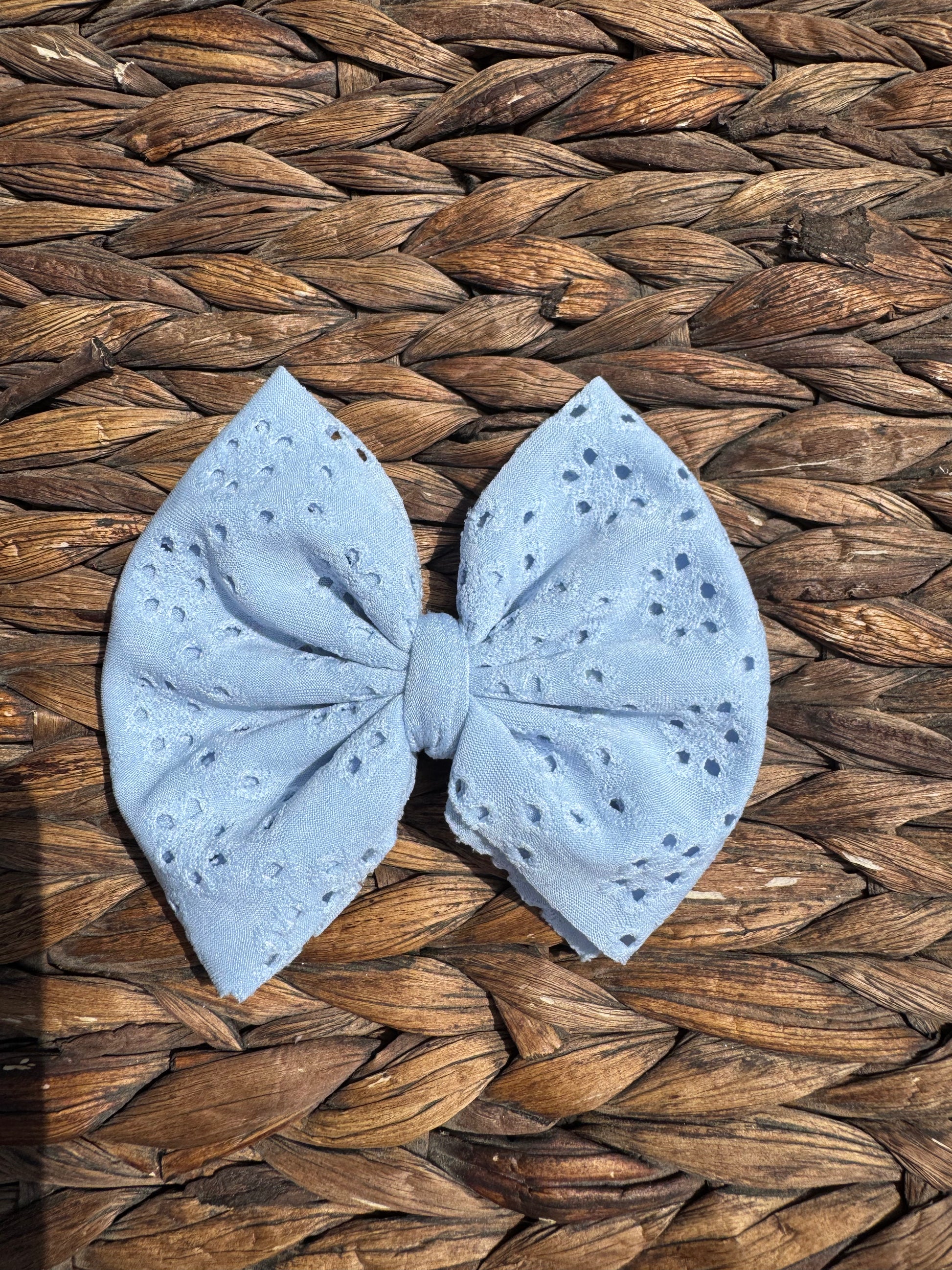 Baby Blue Eyelet Fabric