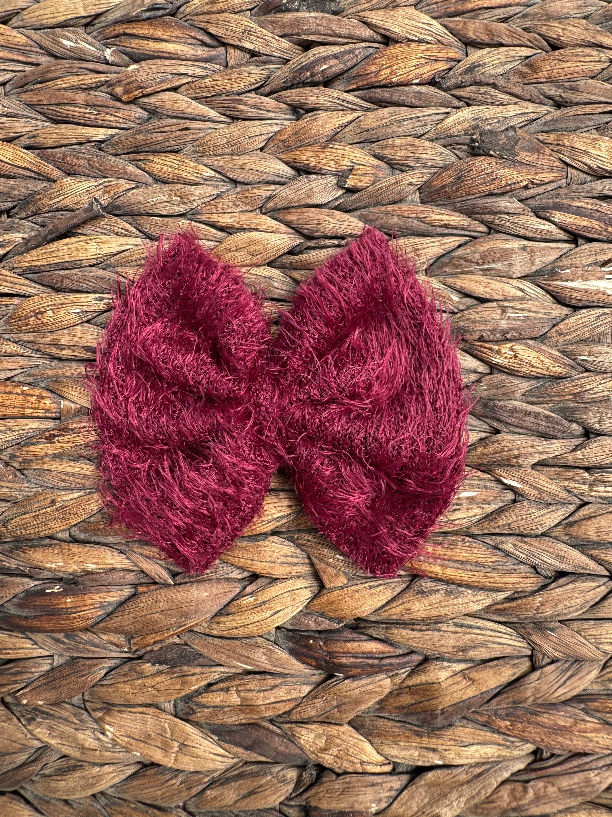 Maroon Hair Faux Fabric