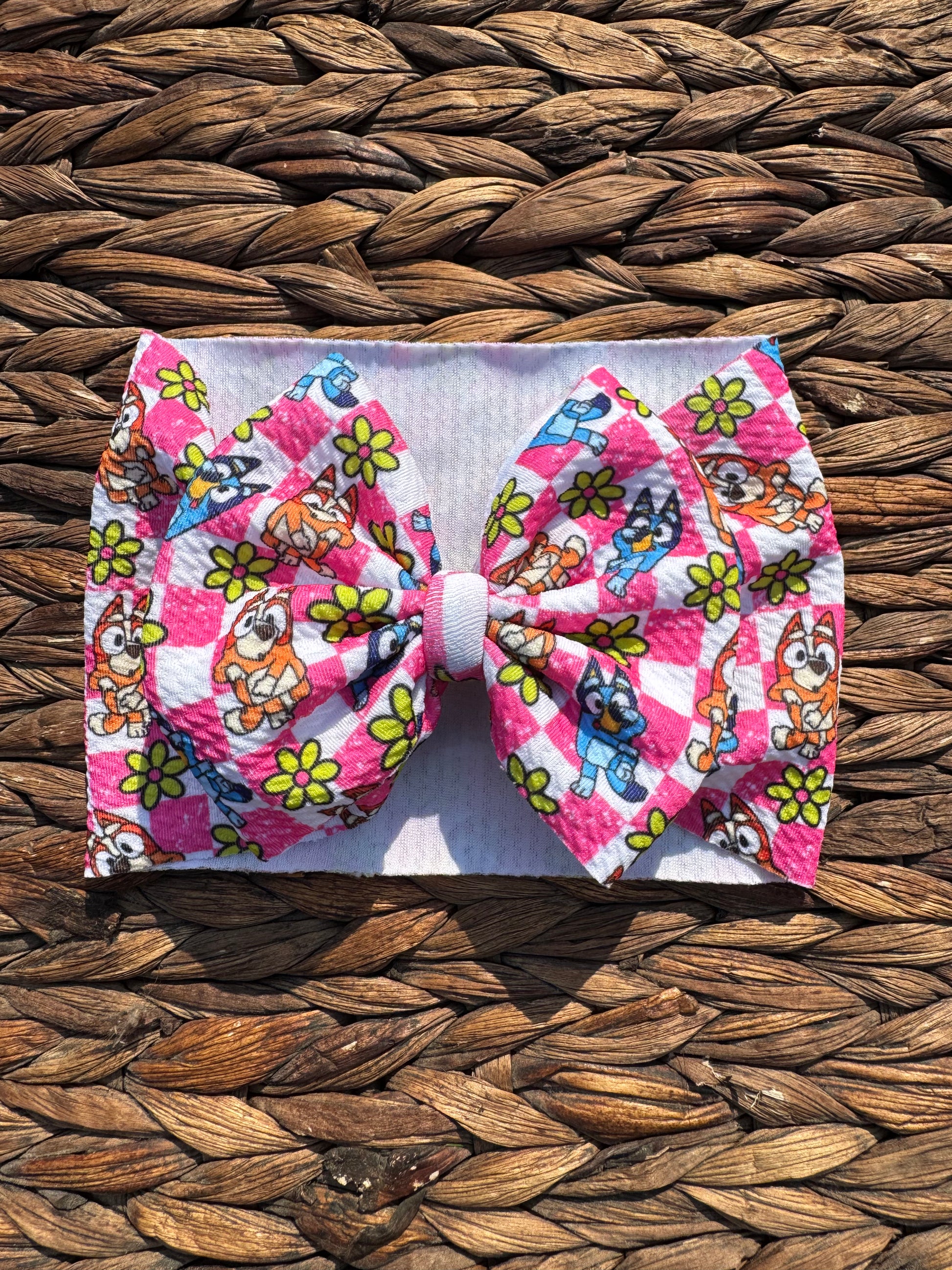 Blue and Orange Dog Headwrap