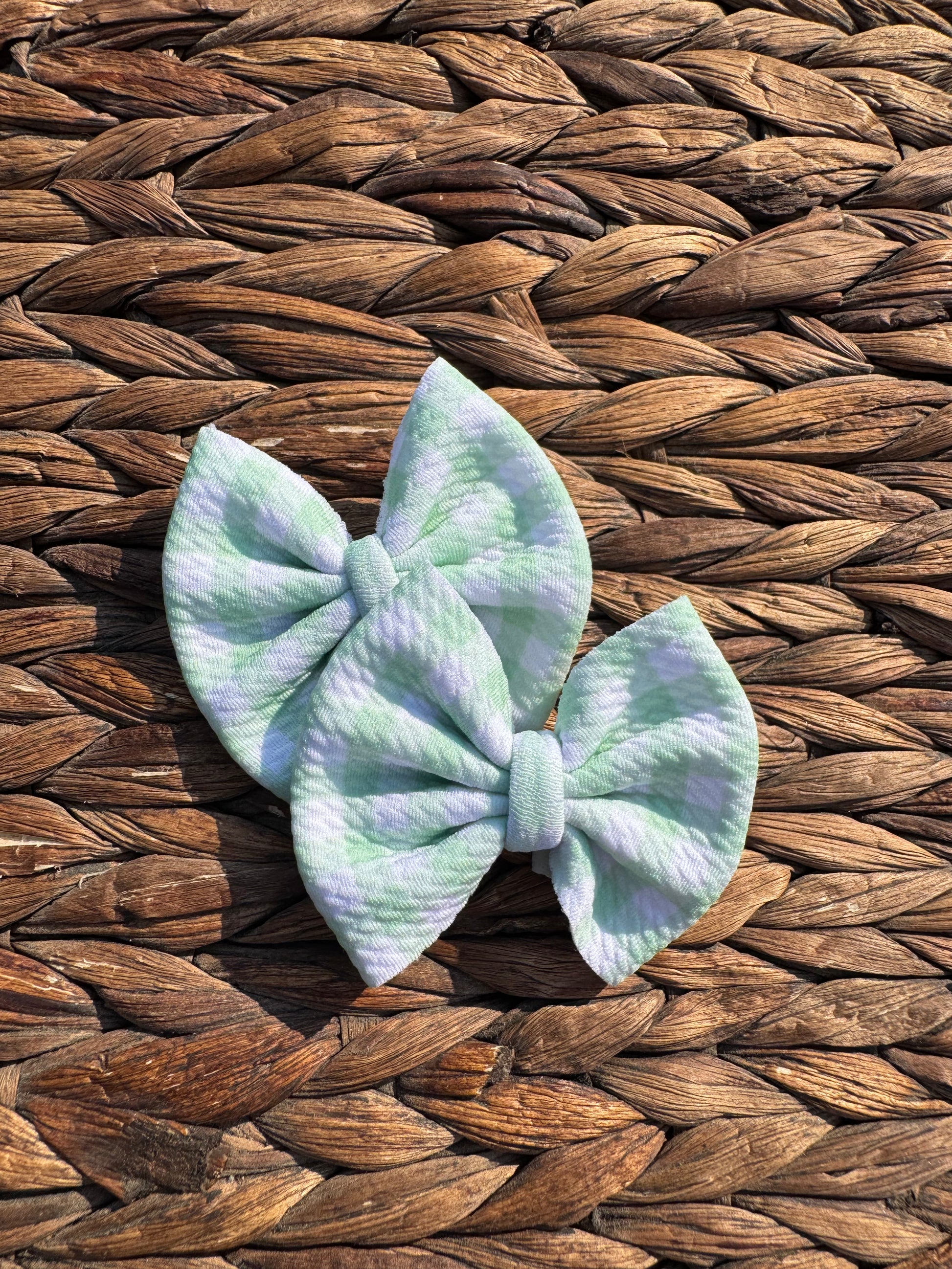 Light Green Plaid Fabric