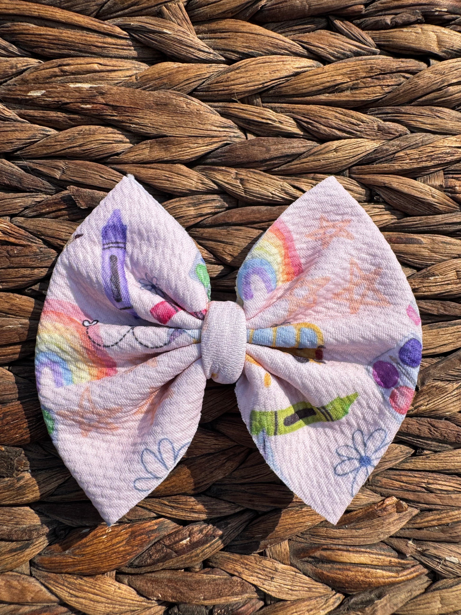 Crayons and Rainbows Fabric
