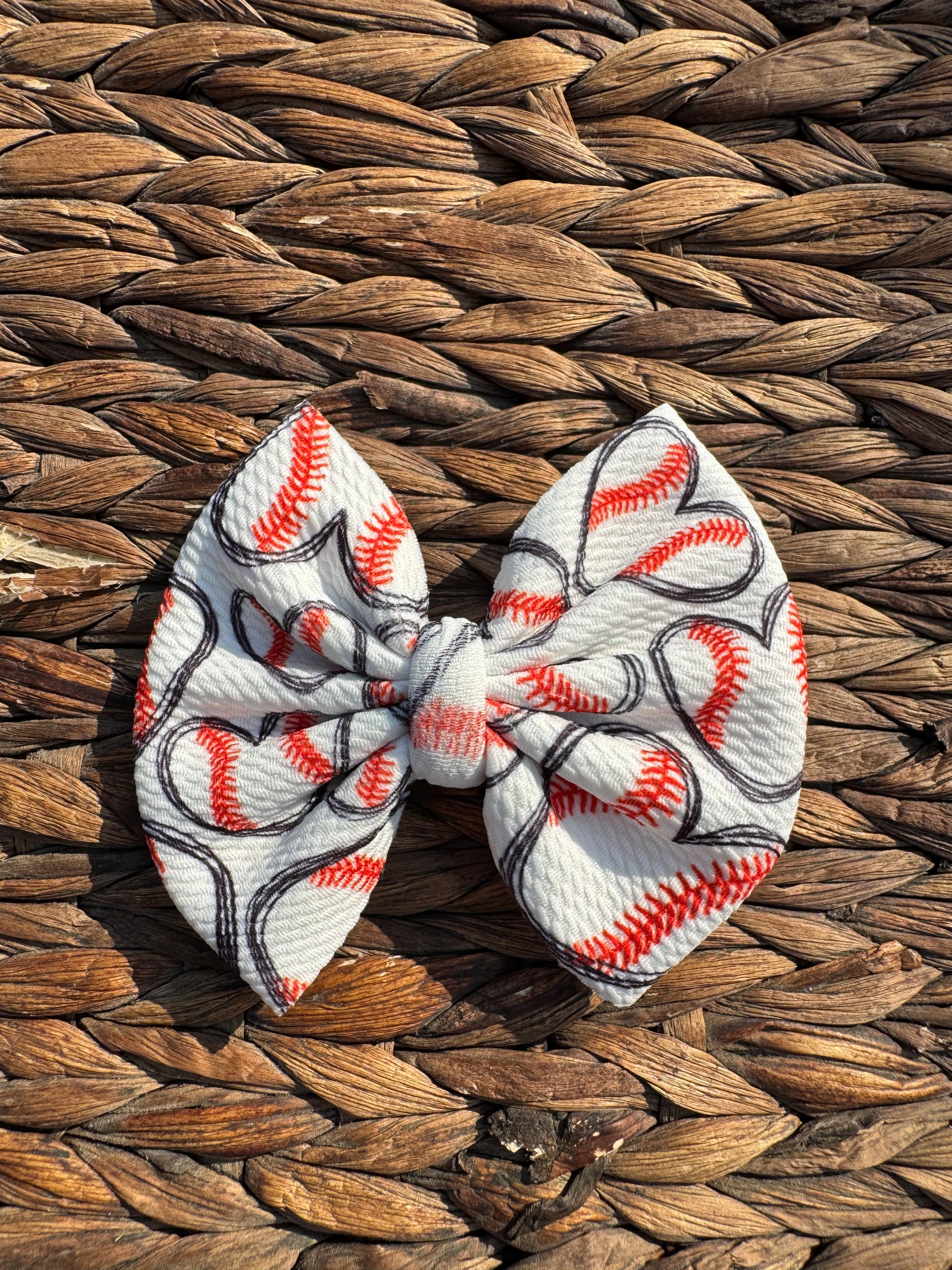 Baseball Hearts Fabric