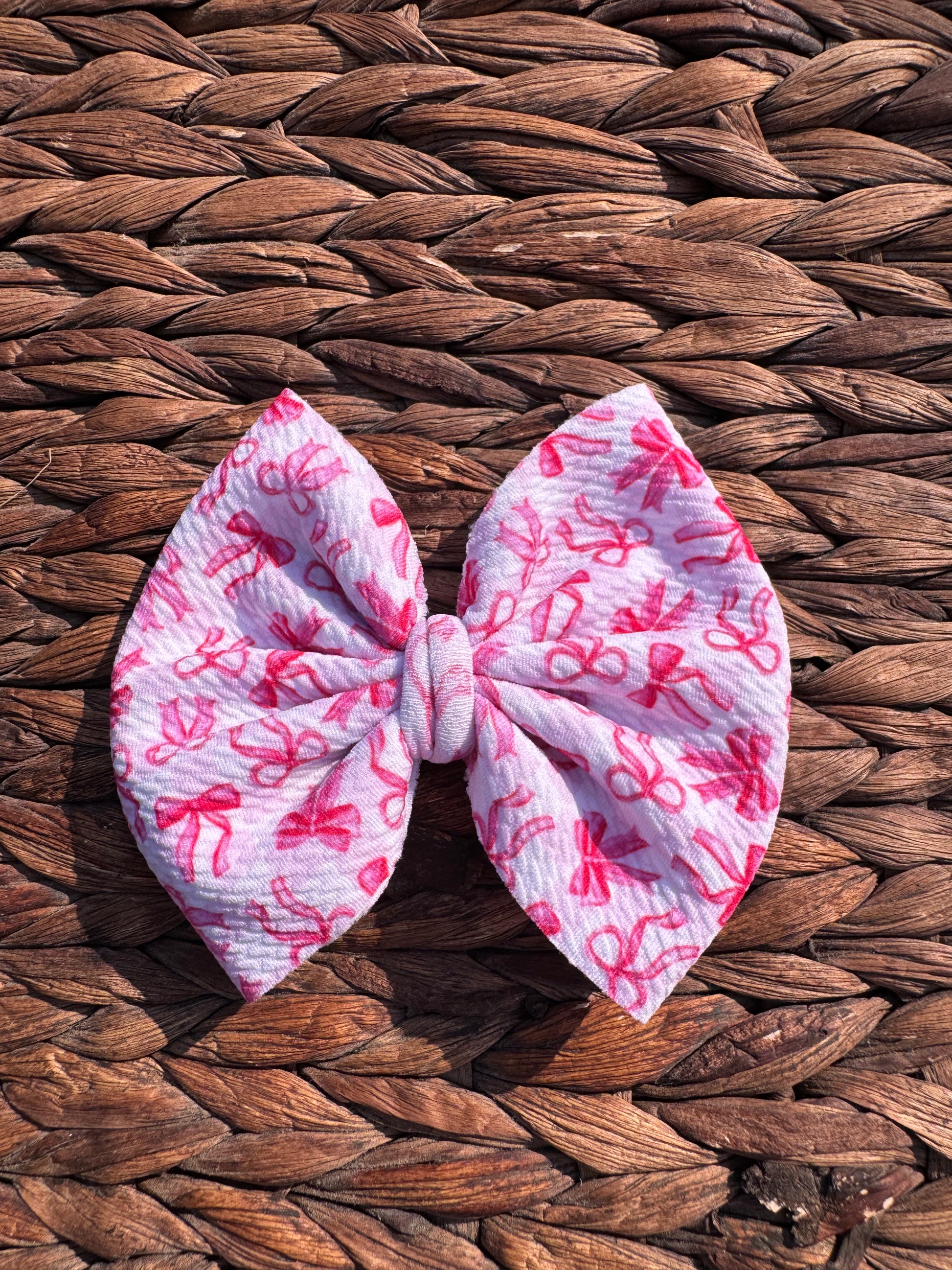 Pink Coquette Bows Fabric