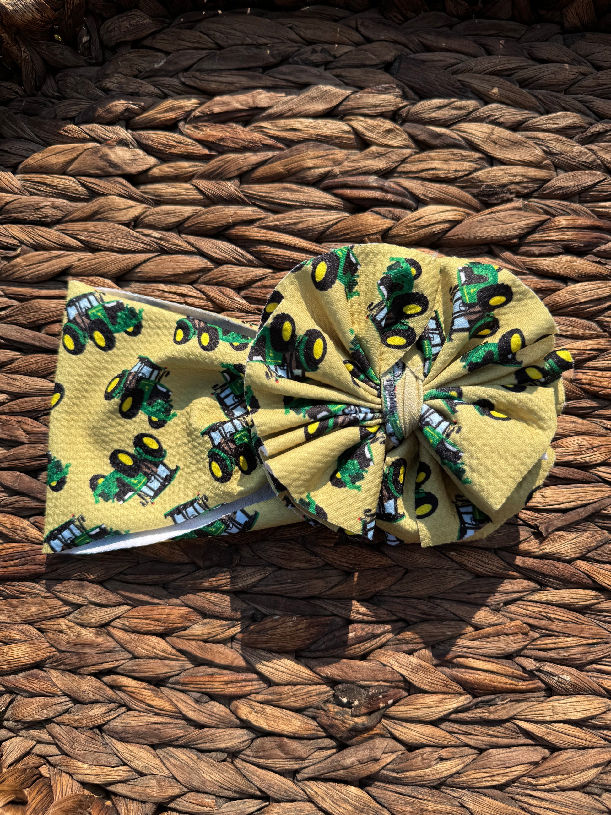 Green Tractors Fabric