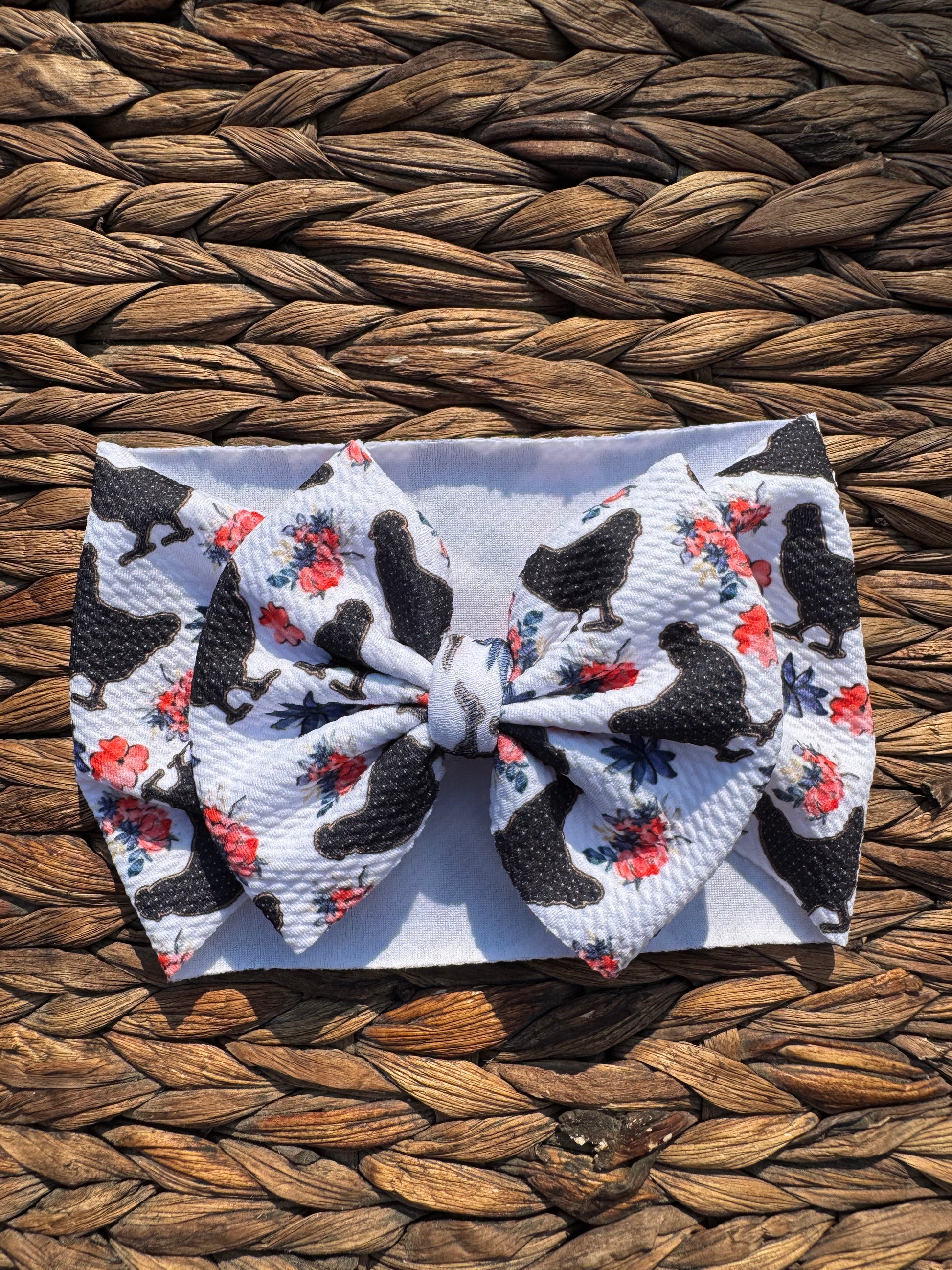 Chickens and Flowers Fabric