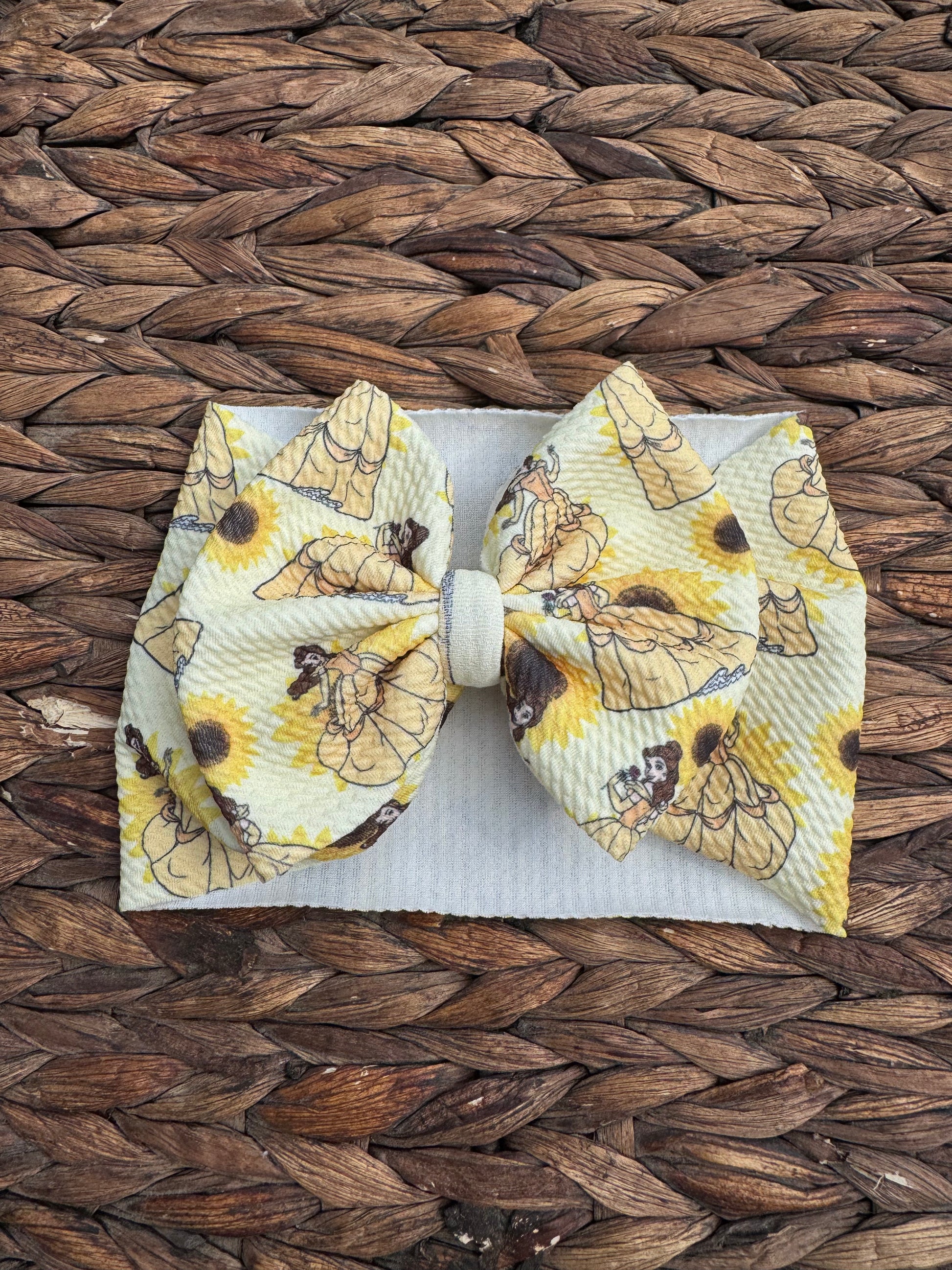 Yellow Dress bow head wrap