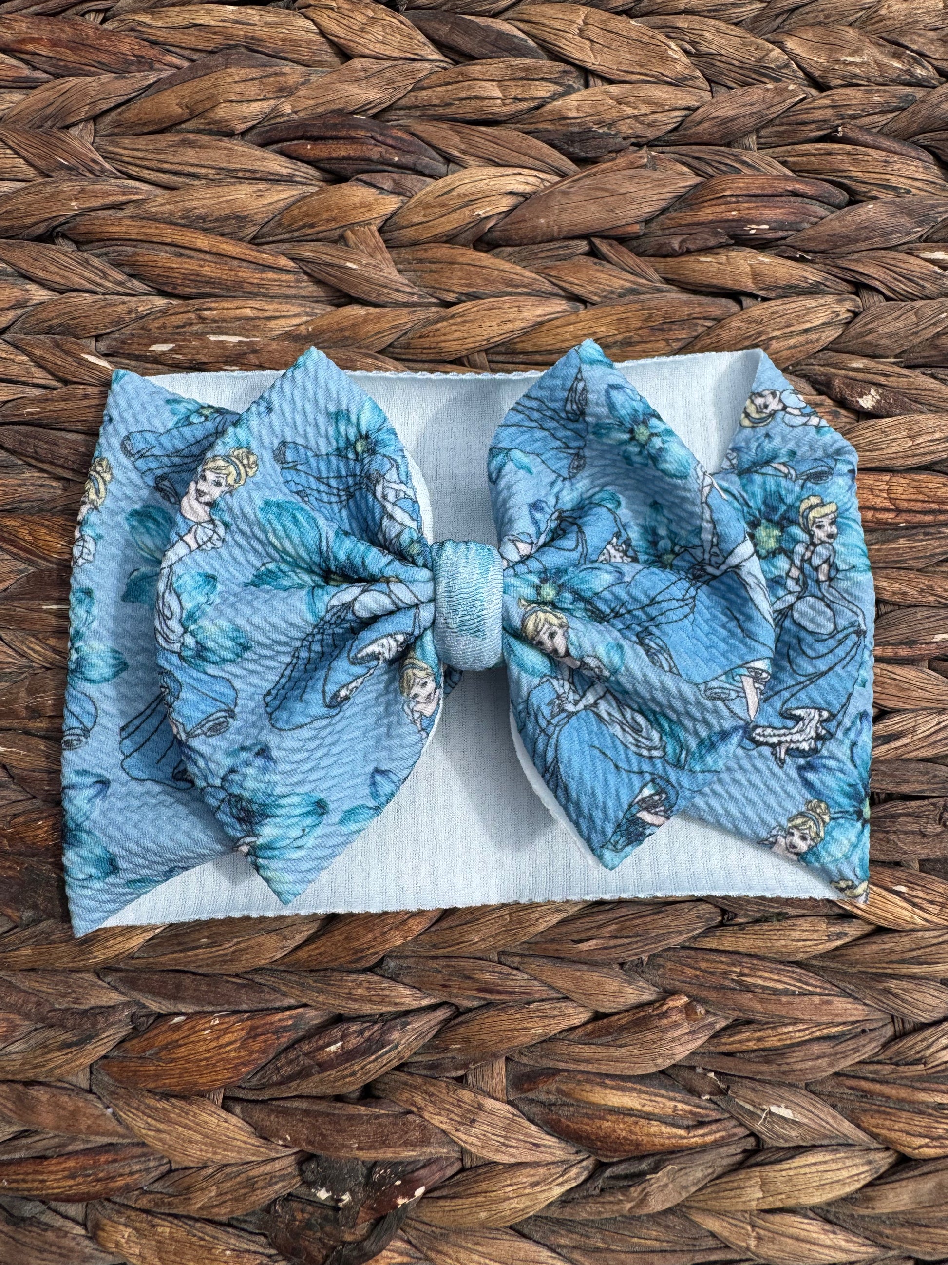 Blue Dress bow head wrap