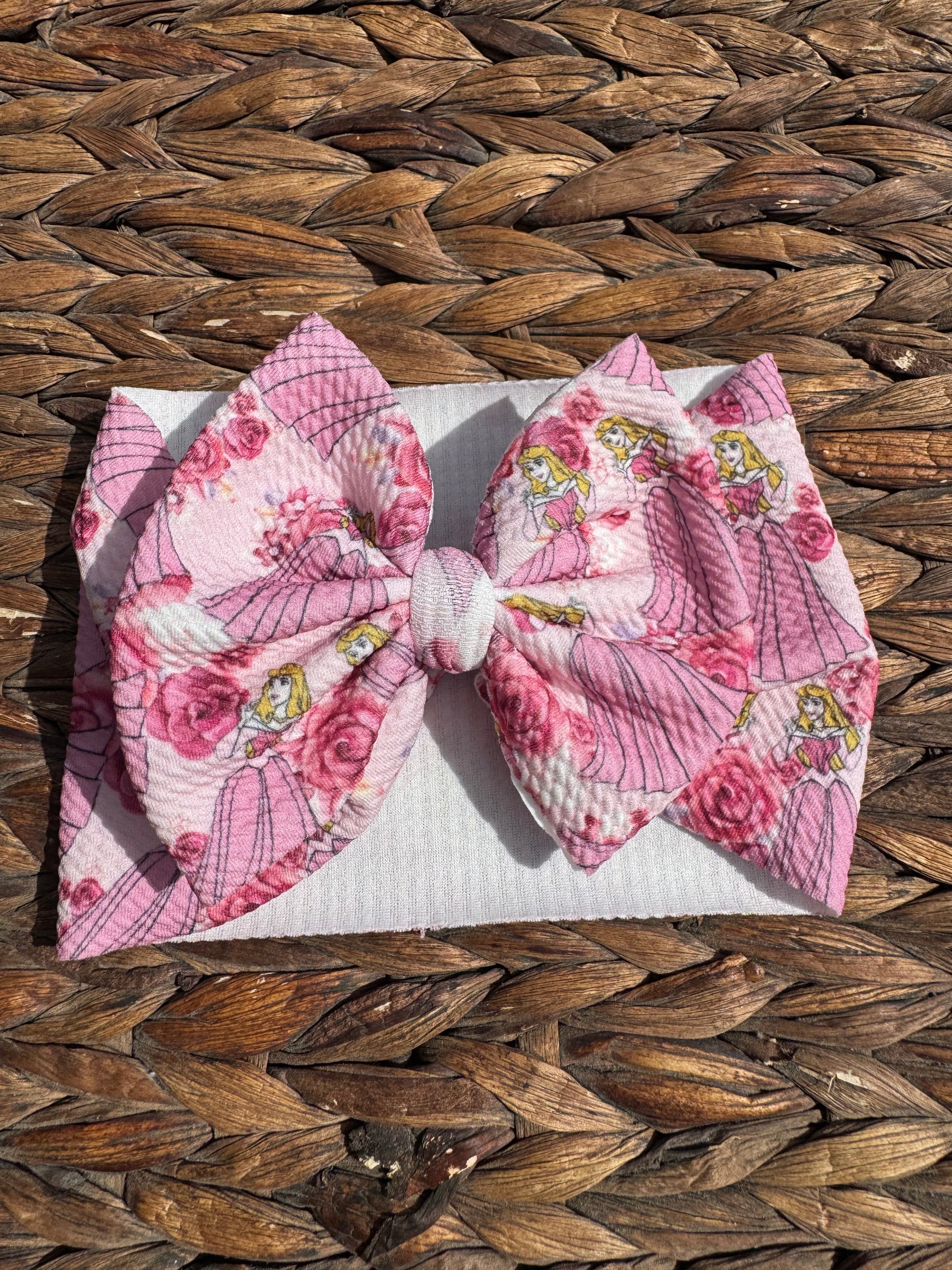 Pink Dress bow head wrap