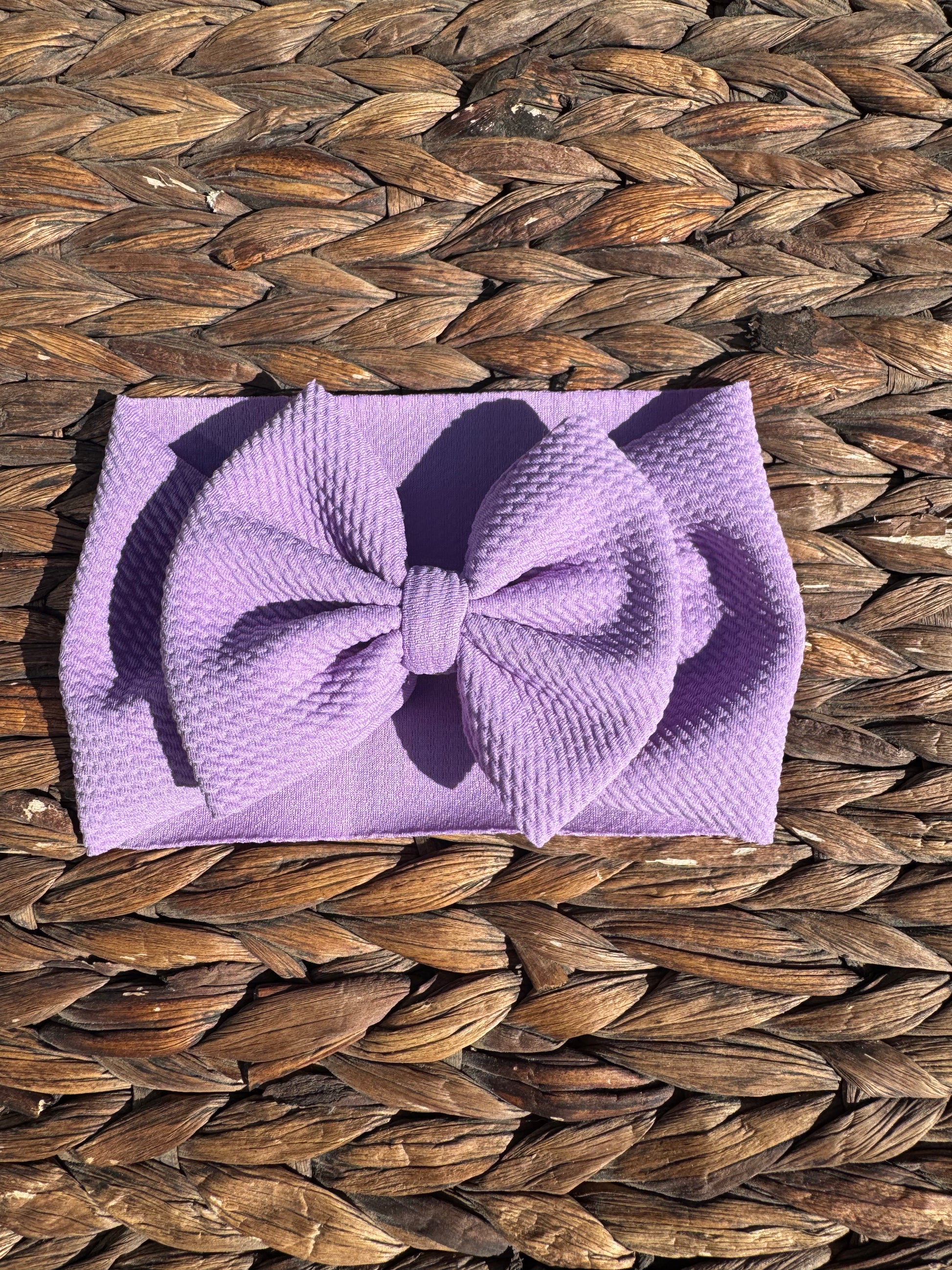 Light Purple Bow Head Wrap