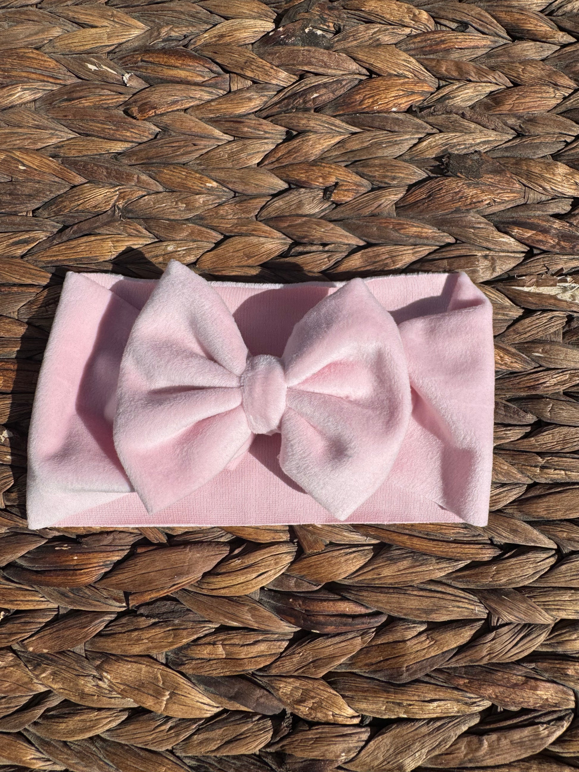 Baby Pink Bow Head Wrap