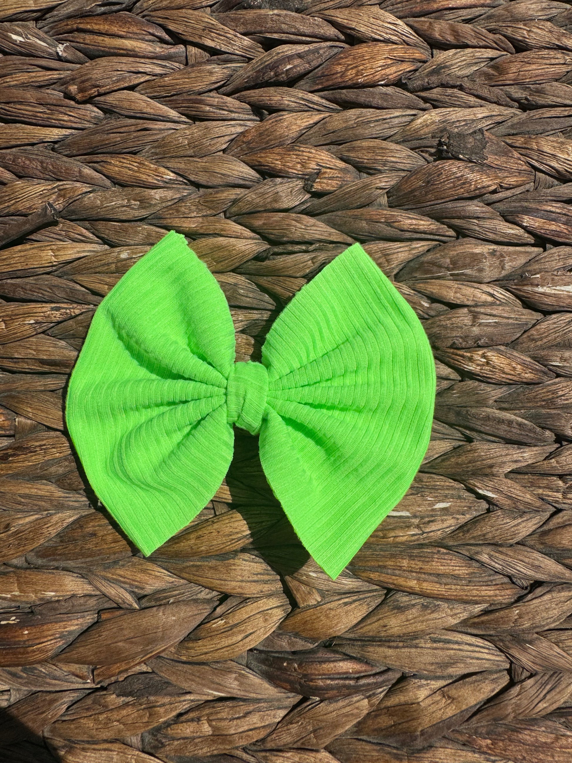 Neon Green Ribbed Fabric