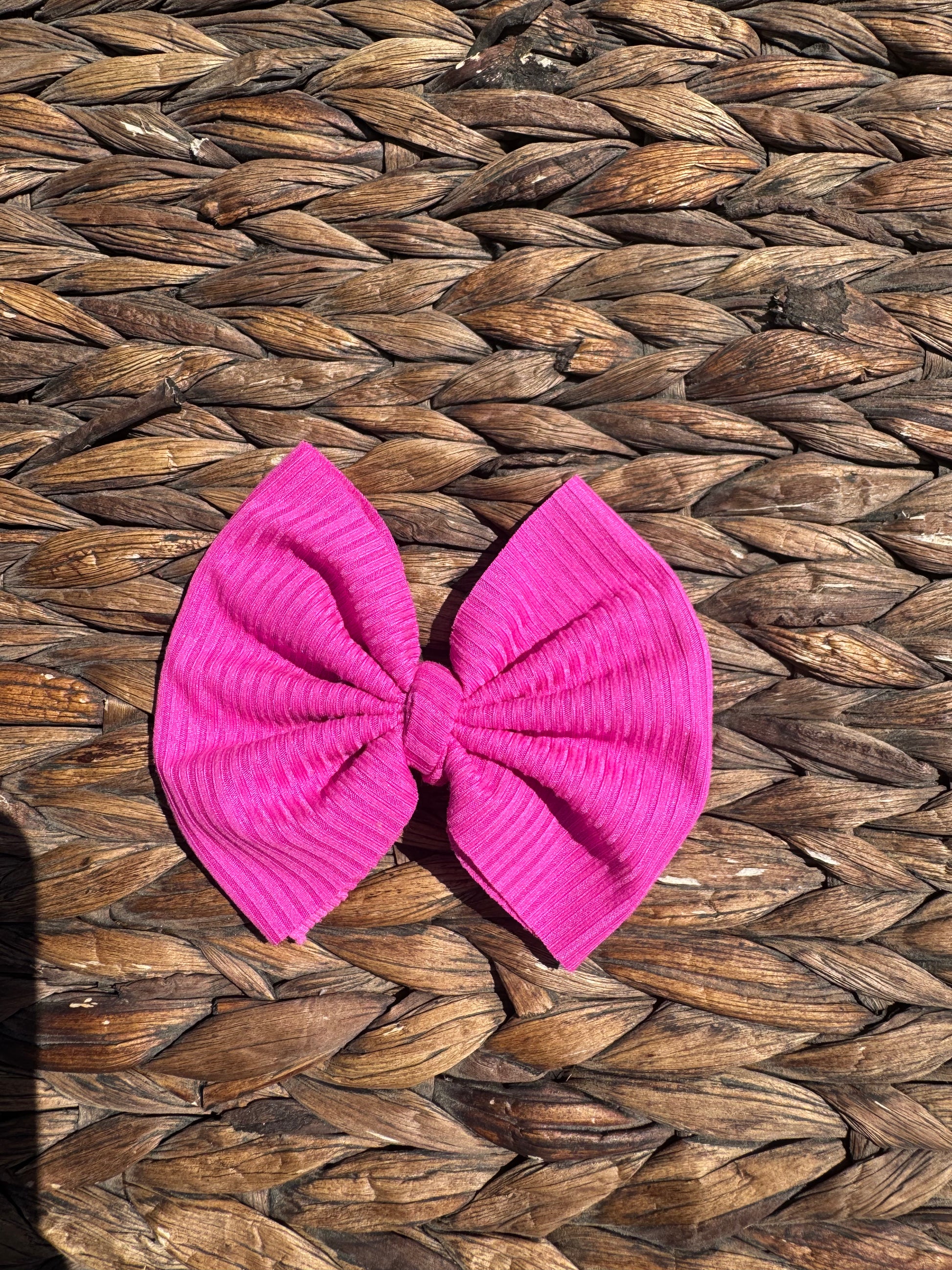 Neon Pink Ribbed Fabric