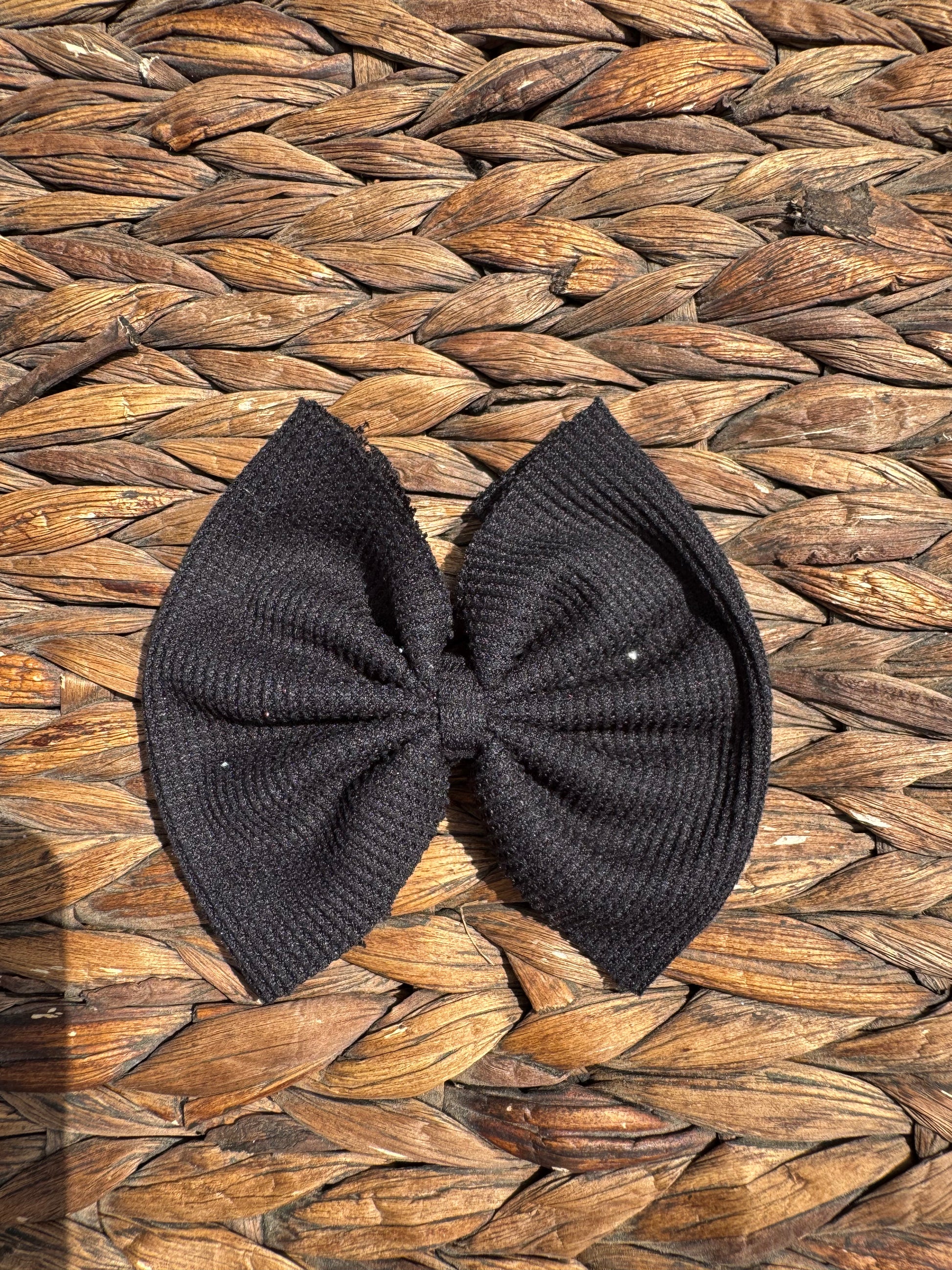 Black Waffle Knit Fabric