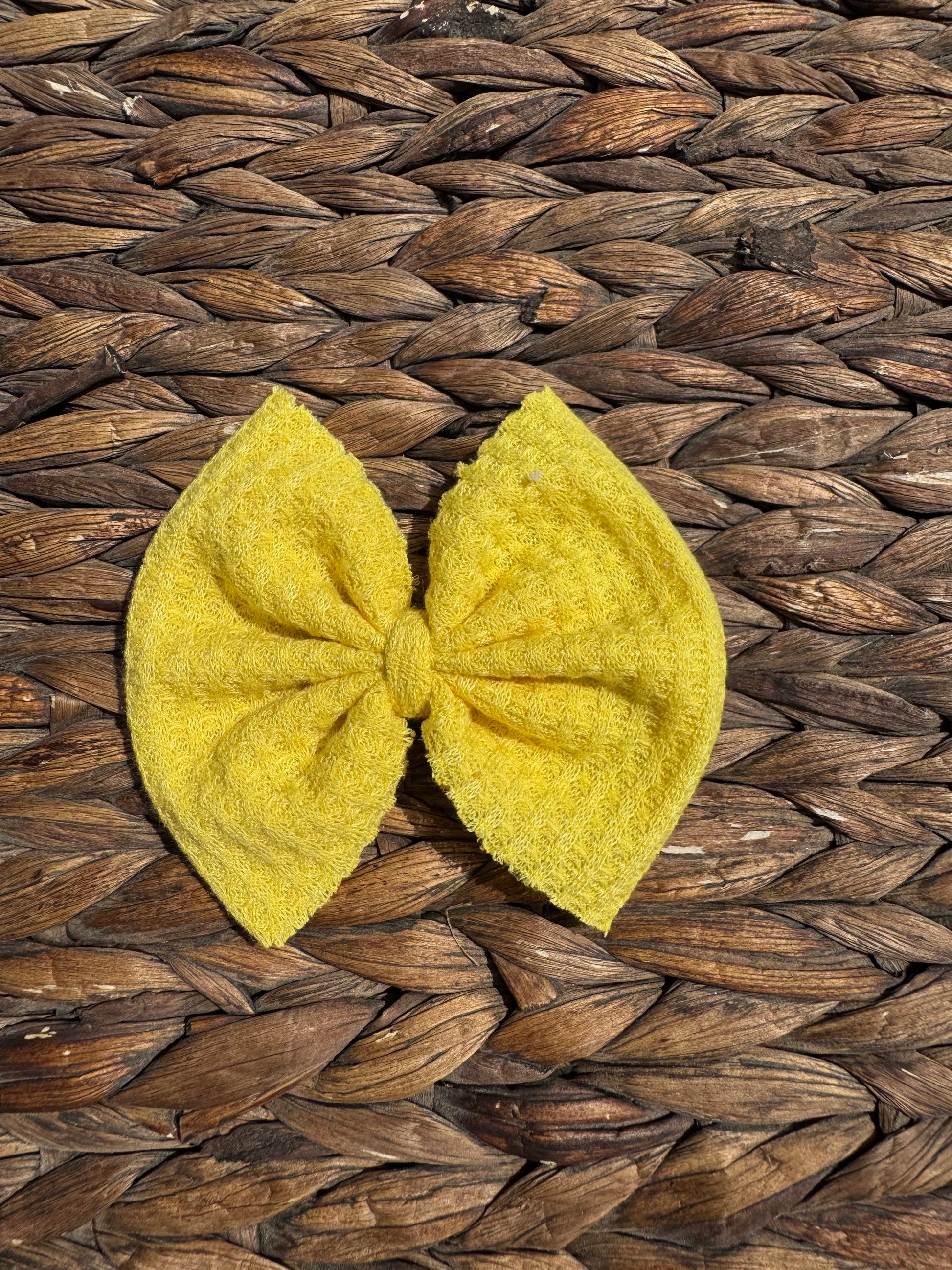 Yellow Waffle Knit Fabric