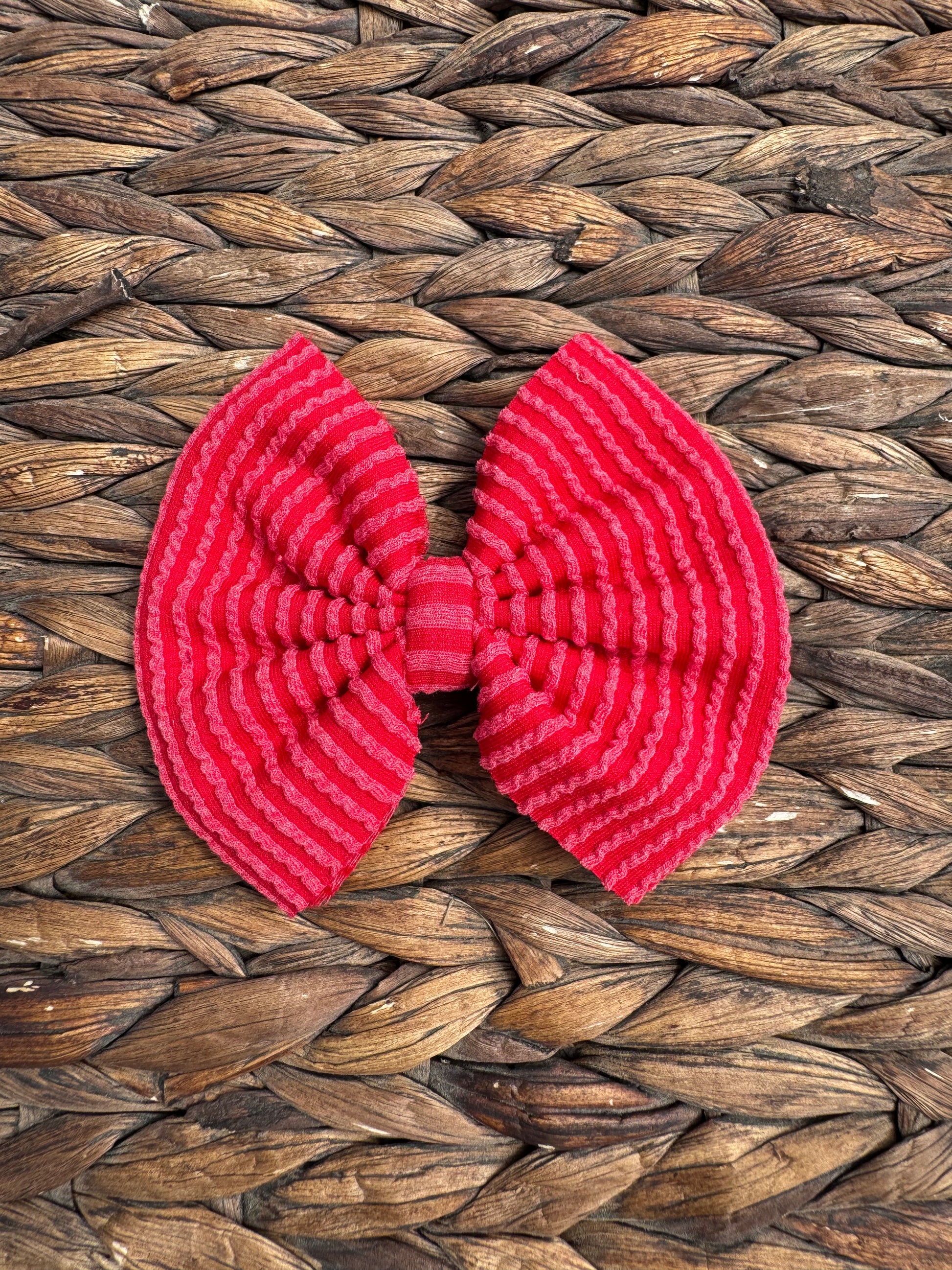 Red Ribbed Fabric