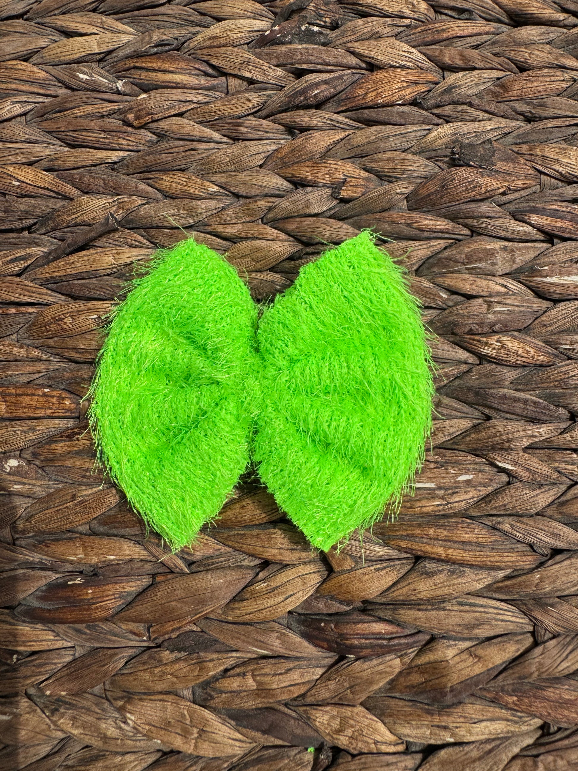 Green Monster Hair Faux Fabric
