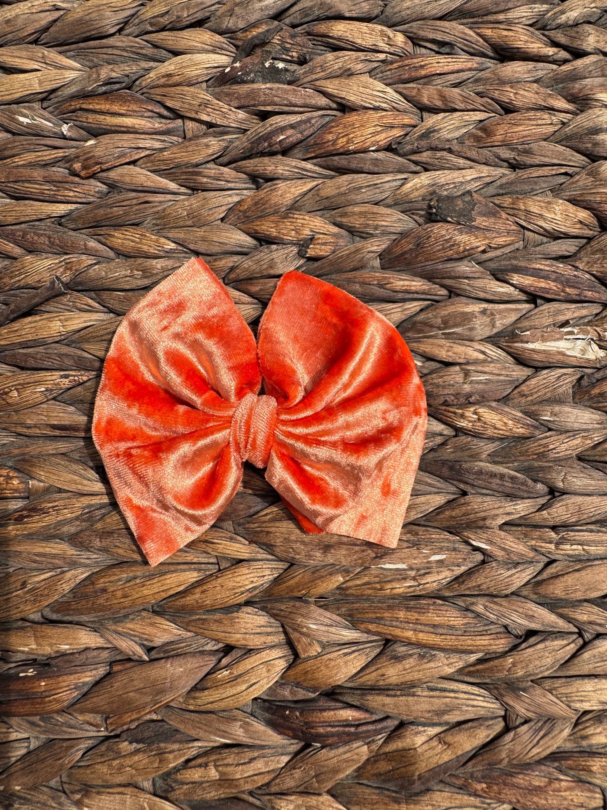 Orange Iced Velvet Fabric