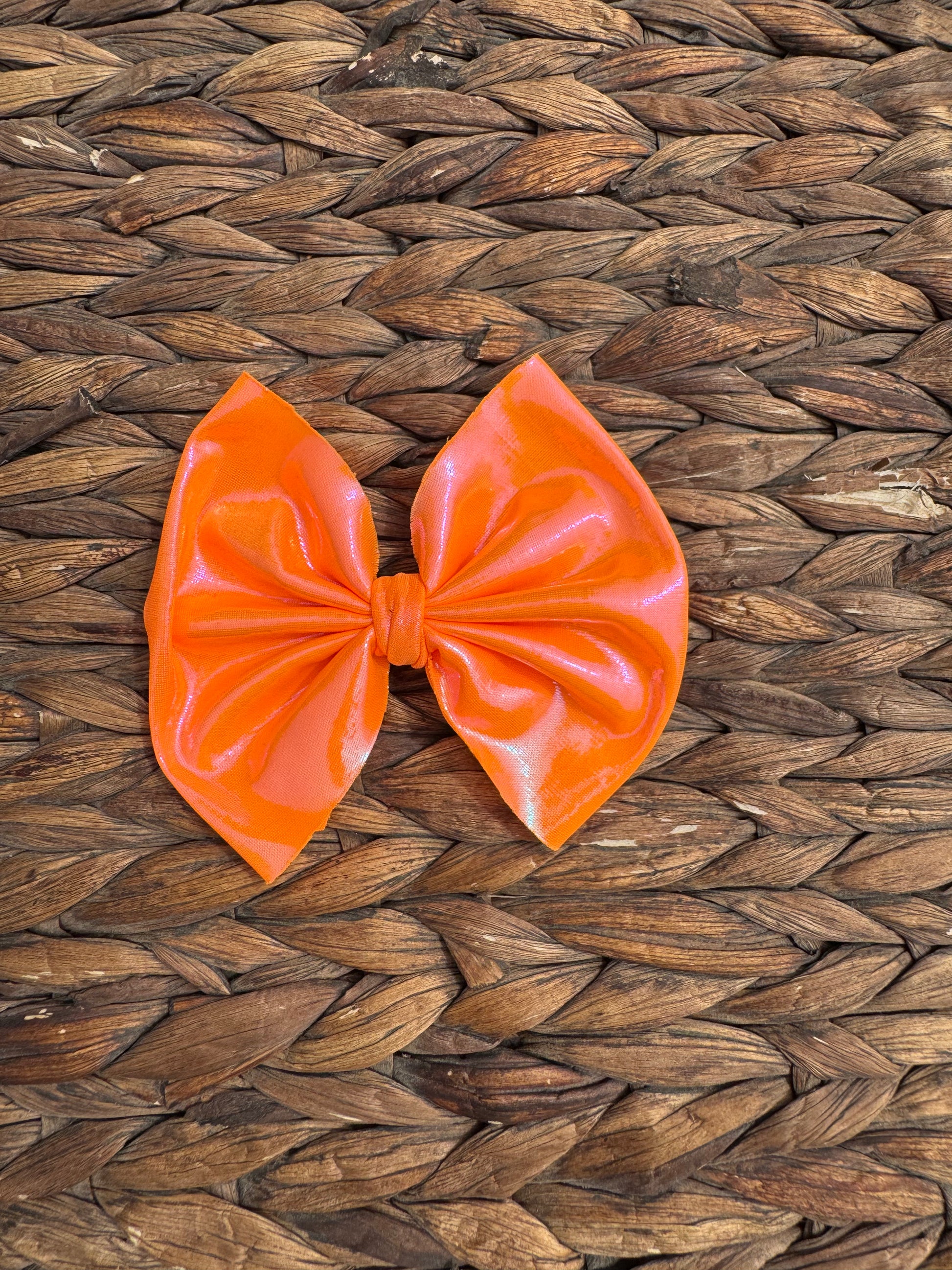 Orange Holographic Fabric